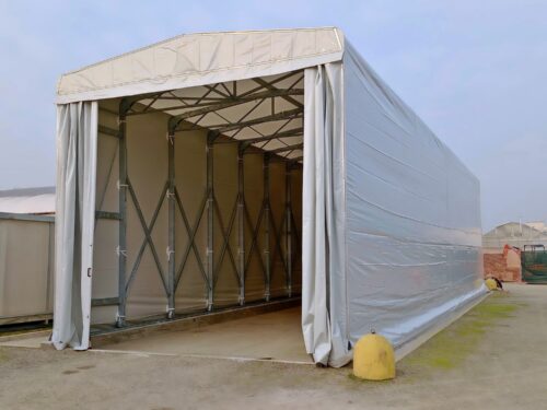 Hangar mobile su binari | Hangar compattabile (Bologna)